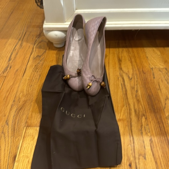 Gucci “Sylvia” Pink Bamboo bow ballet flats size 39 ( US 9) - Picture 8 of 9